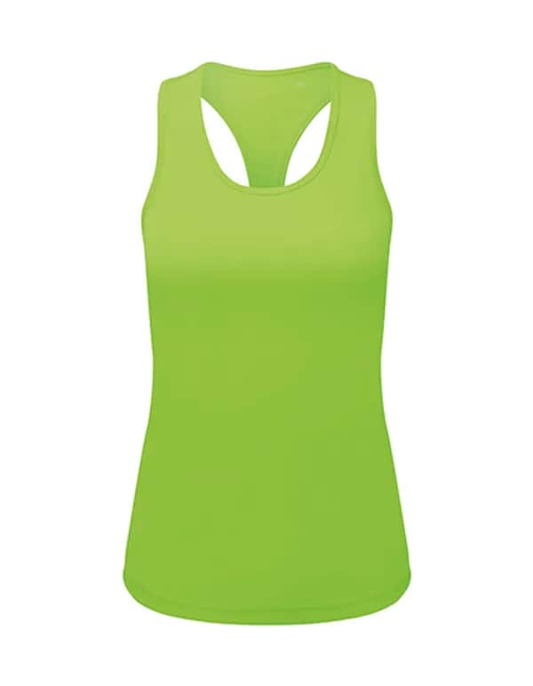Women´s Recycled Performance Slim Racer Back Vest - Lightning Green