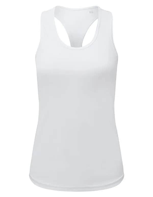 Women´s Recycled Performance Slim Racer Back Vest - White