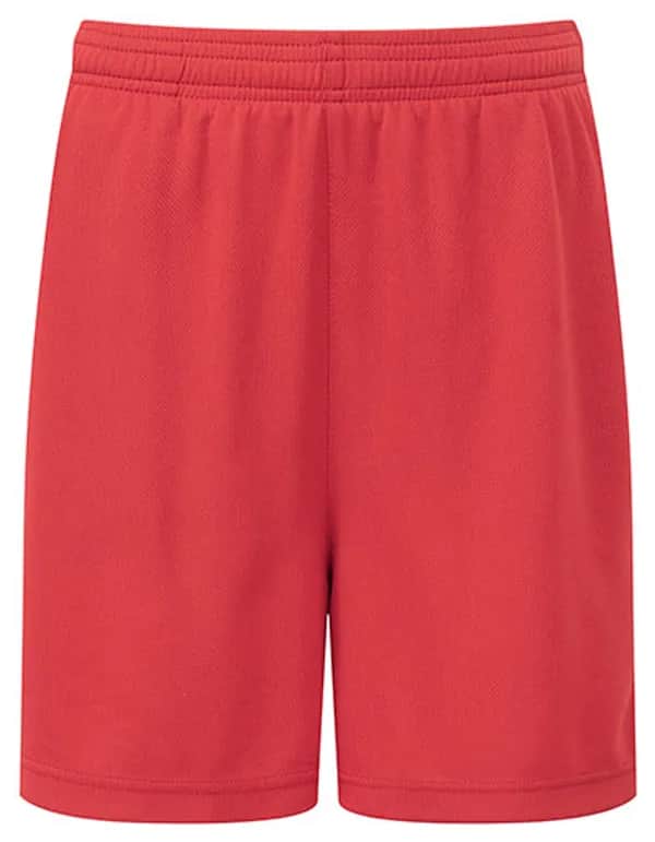 Kids TriDri® Ion-Charge performance shorts - Fire Red