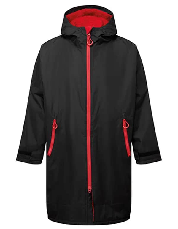 TriDri® All Seasons Waterproof Changing Robe - Black/Red