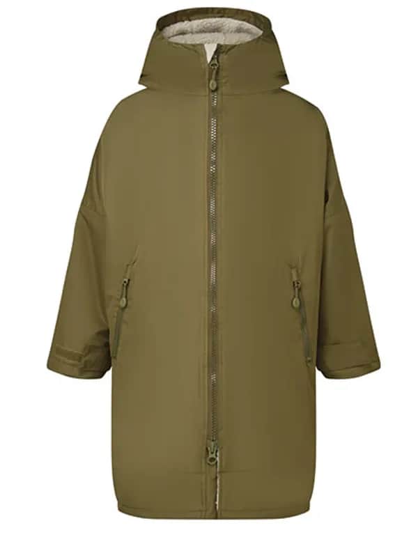 Kids TriDri® All Seasons Waterproof Changing Robe - Olive/Natural