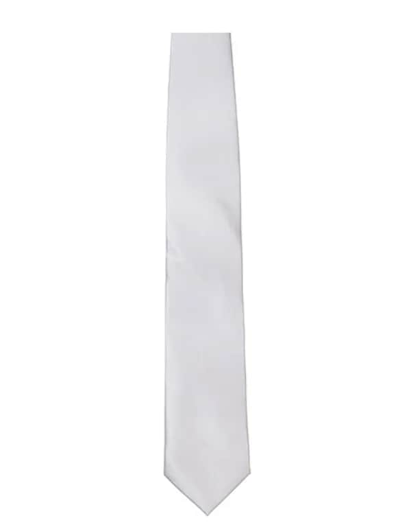 Satin Tie - White