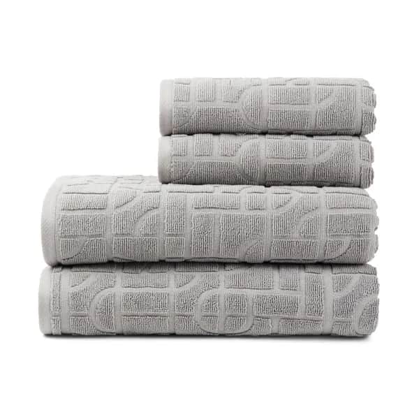 VINGA Verso Handtuch aus OCS Bio-Baumwolle, 4er-Set - grau