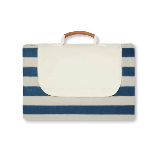 VINGA Alba große GRS rPET Picknickdecke - navy blau