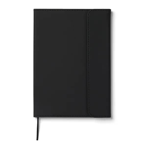 VINGA Baltimore GRS-zertifiziertes Papier & PU-Notizbuch - schwarz