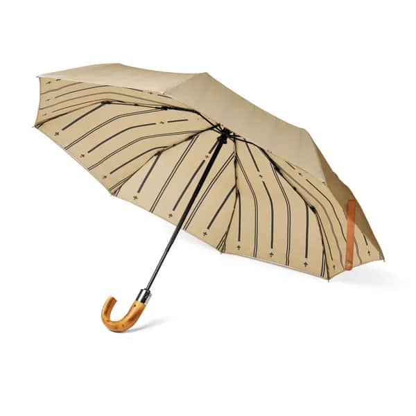 VINGA Bosler AWARE™ 21 faltbarer Schirm aus recyceltem PET - beige