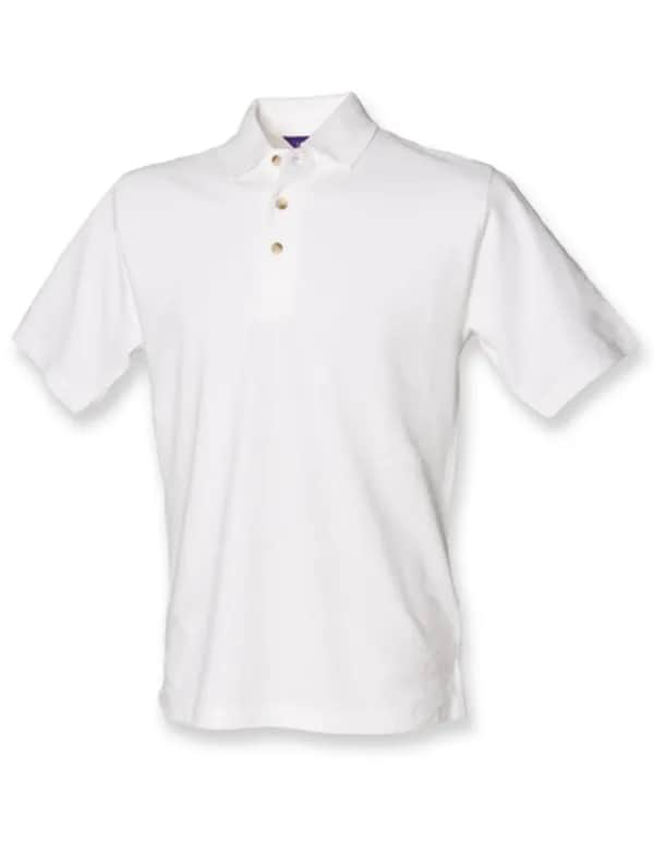 Classic Cotton Piqué Polo Shirt - White