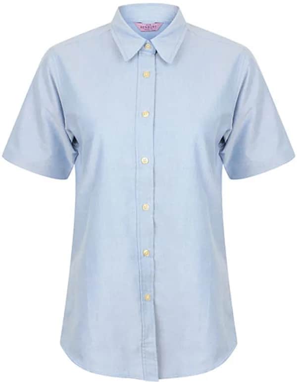 Ladies´ Classic Short Sleeved Oxford Shirt - Blue Oxford