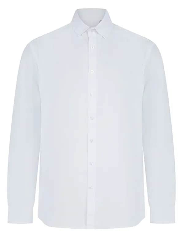 Men´s Long Sleeved ´Cotton Feel´ Coolplus® Shirt - White