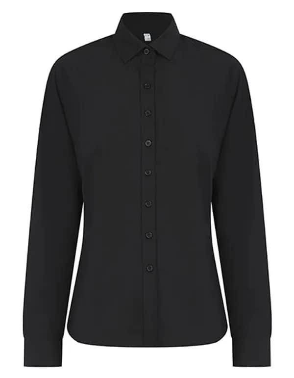 Ladies´ Long Sleeved ´Cotton Feel´ Coolplus® Shirt - Black