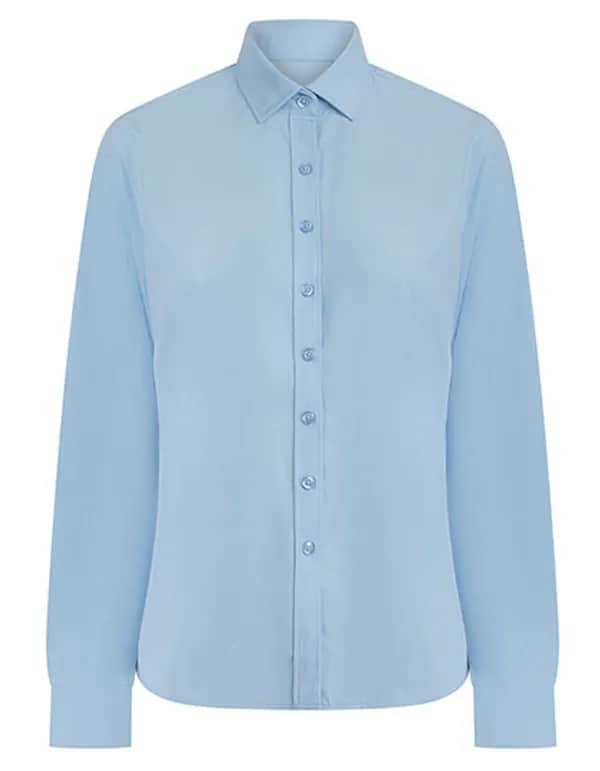 Ladies´ Long Sleeved ´Cotton Feel´ Coolplus® Shirt - Light Blue