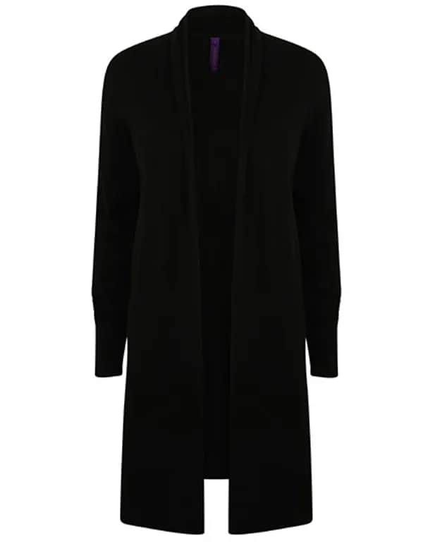 Ladies´ Longline Open Cardigan - Black