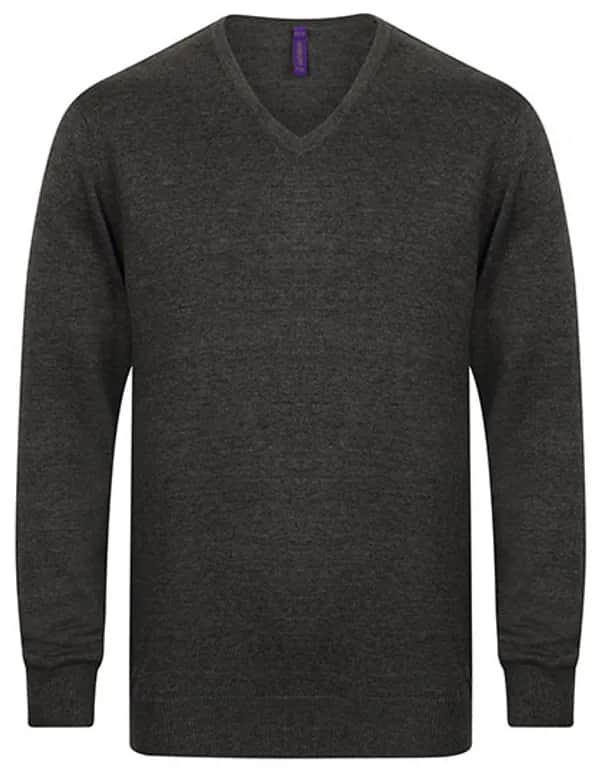 Men´s Lightweight V-Neck Jumper - Grey Marl