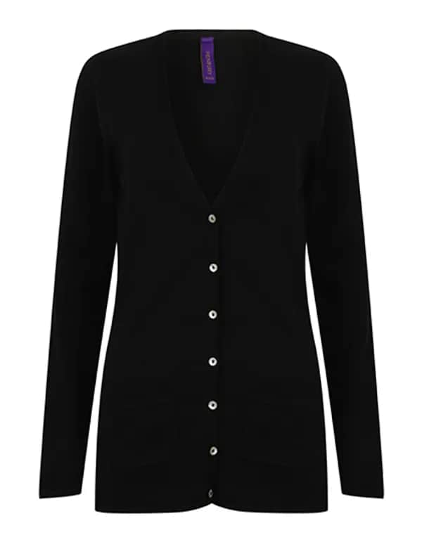 Ladies´ Lightweight V-Neck Cardigan - Black