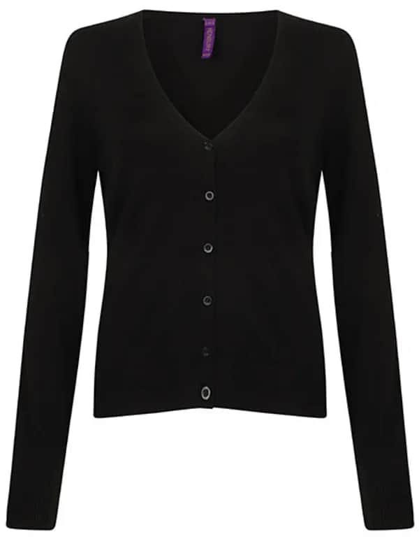 Ladies´ Lightweight V-Neck Short Cardigan - Black
