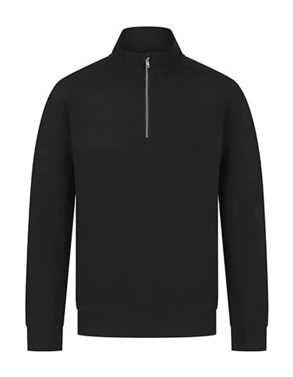 Unisex Sustainable 1/4 Zip Sweatshirt - Black
