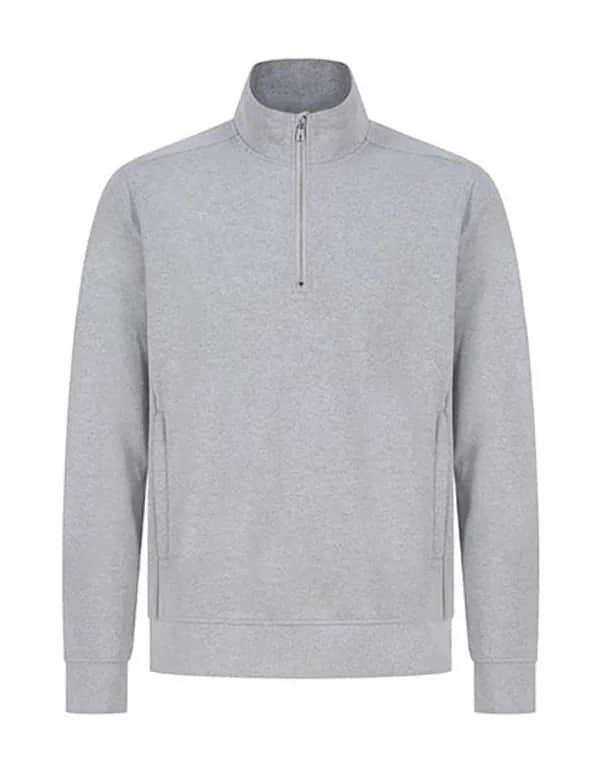 Unisex Sustainable 1/4 Zip Sweatshirt - Heather Grey