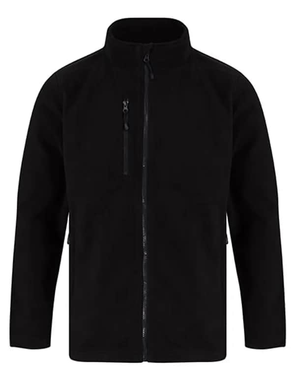 Recycled Polyester Microfleece Jacket - Black