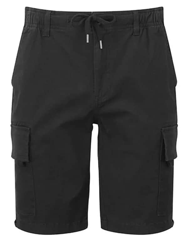 Men´s Drawstring Cargo Utility Shorts - Black