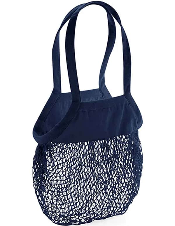 Organic Cotton Mesh Grocery Bag - Navy