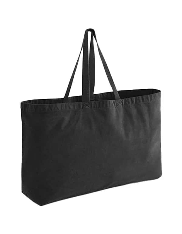 Garment Dyed Oversized Tote Bag - Vintage Black