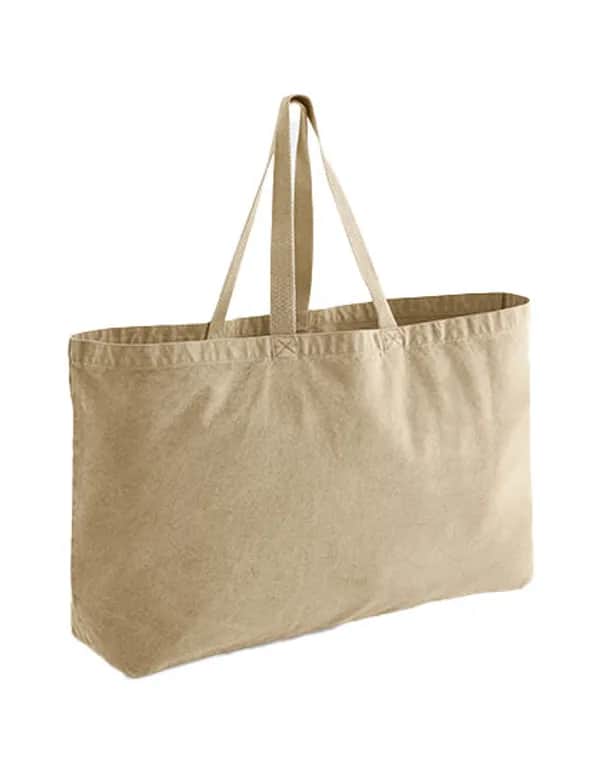 Garment Dyed Oversized Tote Bag - Vintage Sand