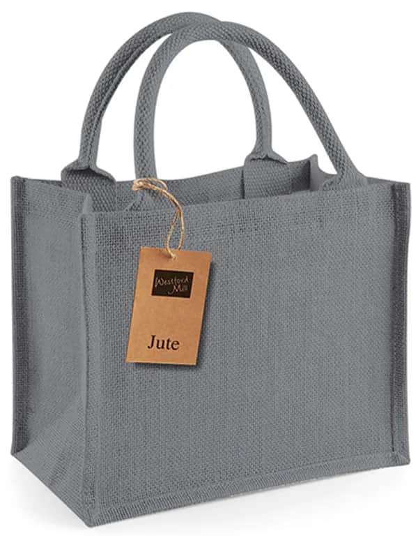 Jute Mini Gift Bag - Graphite Grey/Graphite Grey