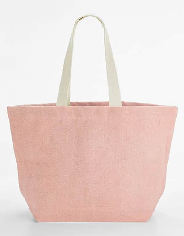 Soft Washed Jute Beach Bag - Blossom