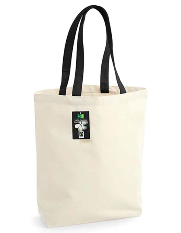 Fairtrade Cotton Camden Shopper - Natural/Black