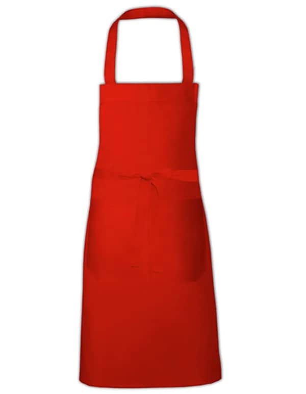 Cotton Hobby Apron - Red (ca. Pantone 200)