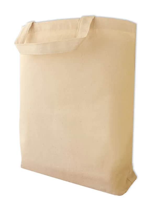 Canvas Carrier Bag Short Handle - Natural