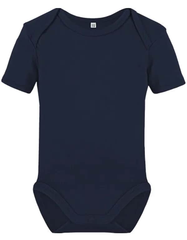 Organic Baby Bodysuit Short Sleeve Bailey 01 - Navy