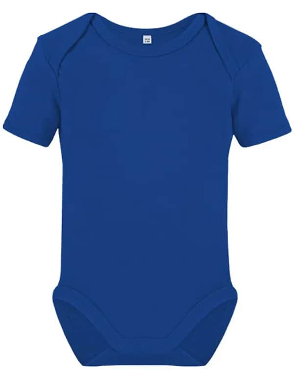 Organic Baby Bodysuit Short Sleeve Bailey 01 - Royal Blue