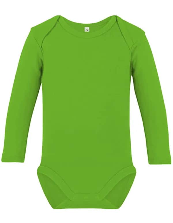 Organic Baby Bodysuit Long Sleeve Bailey 02 - Apple Green