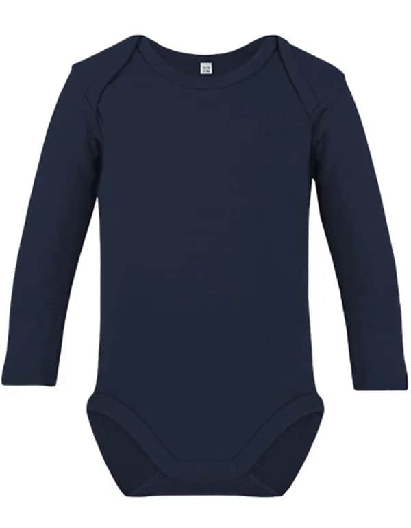 Organic Baby Bodysuit Long Sleeve Bailey 02 - Navy
