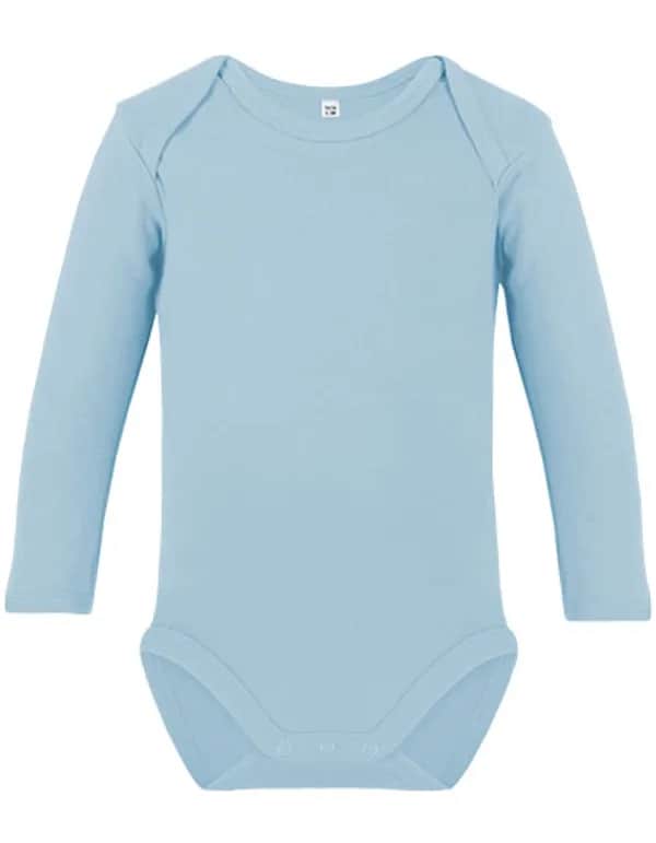 Organic Baby Bodysuit Long Sleeve Bailey 02 - Powder Blue