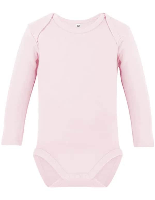 Organic Baby Bodysuit Long Sleeve Bailey 02 - Powder Pink