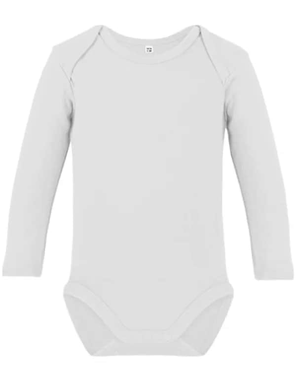 Organic Baby Bodysuit Long Sleeve Bailey 02 - White