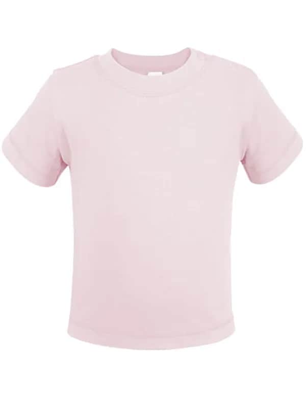 Organic Baby T-Shirt Short Sleeve Noah 01 - Powder Pink