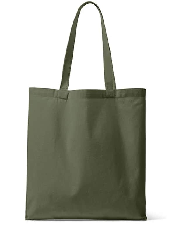 Organic Canvas Carrier Bag Long Handle London 01 - Military Green