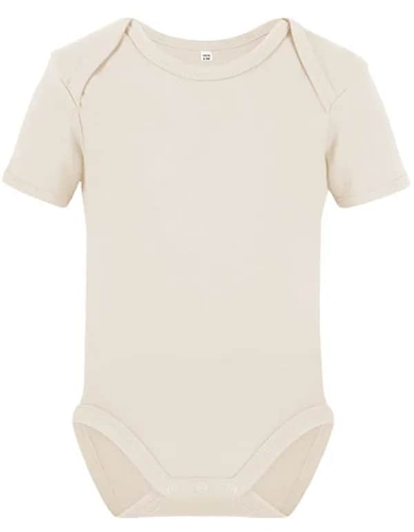 Organic Baby Bodysuit Short Sleeve Rebel 01 - Natural