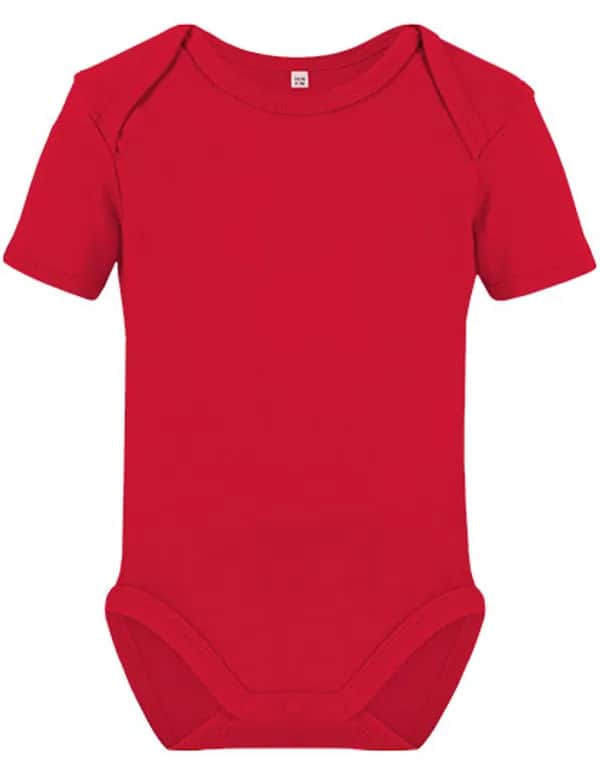 Organic Baby Bodysuit Short Sleeve Bailey 01 - Red