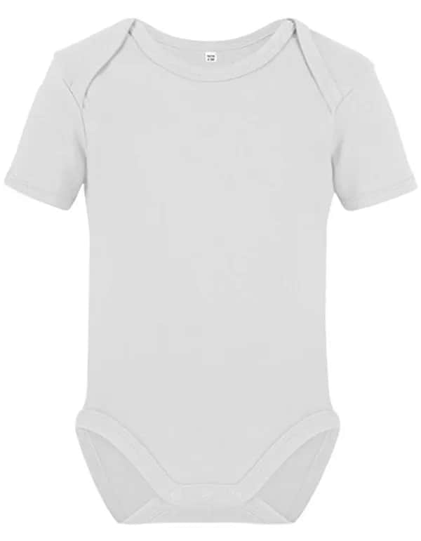 Organic Baby Bodysuit Short Sleeve Rebel 01 - White