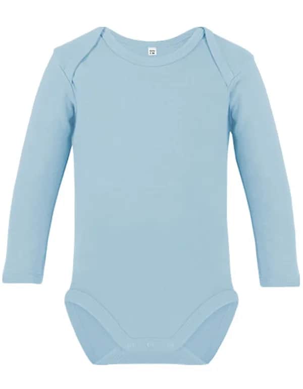 Organic Baby Bodysuit Long Sleeve Rebel 02 - Powder Blue