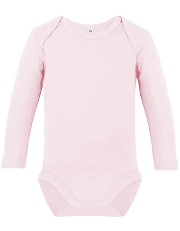 Organic Baby Bodysuit Long Sleeve Rebel 02 - Powder Pink