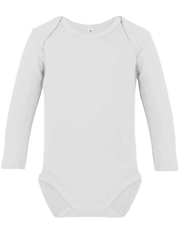 Organic Baby Bodysuit Long Sleeve Rebel 02 - White