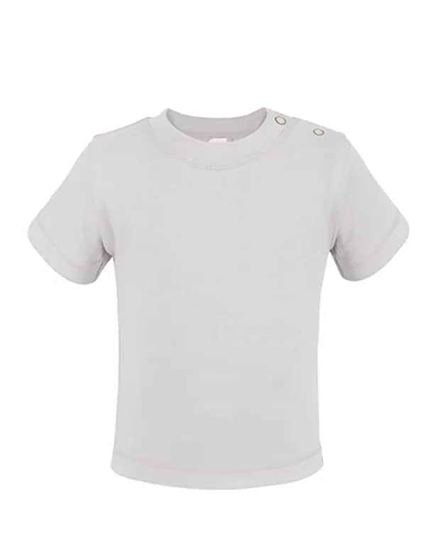 Short Sleeve Baby T-Shirt Polyester - White