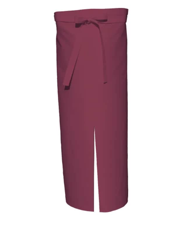 Bistro Apron With Split - Bordeaux