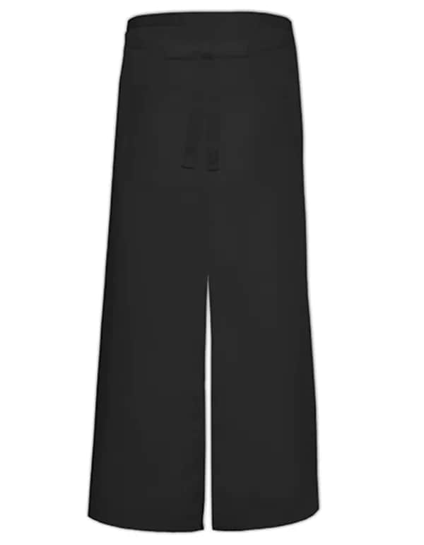 Bistro Apron With Split And Front Pocket - Black