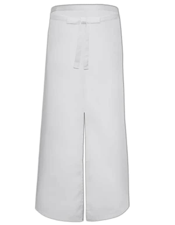 Bistro Apron With Split - White
